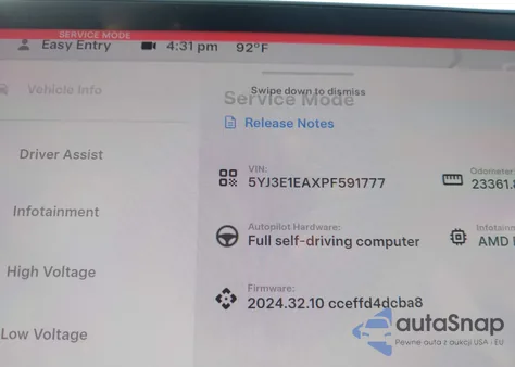 2023 Tesla Model 3 Rear-Wheel Drive from USA, damaged, VIN 5YJ3E1EAXPF591777